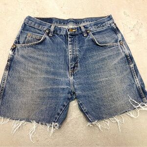 Vintage Cut Off Denim Shorts Size 30” Wrangler Brand tags dukes frayed levi’s